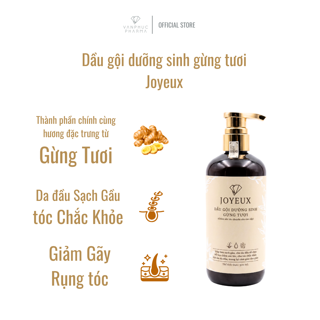 Dầu gội dưỡng sinh gừng tươi Joyeux
